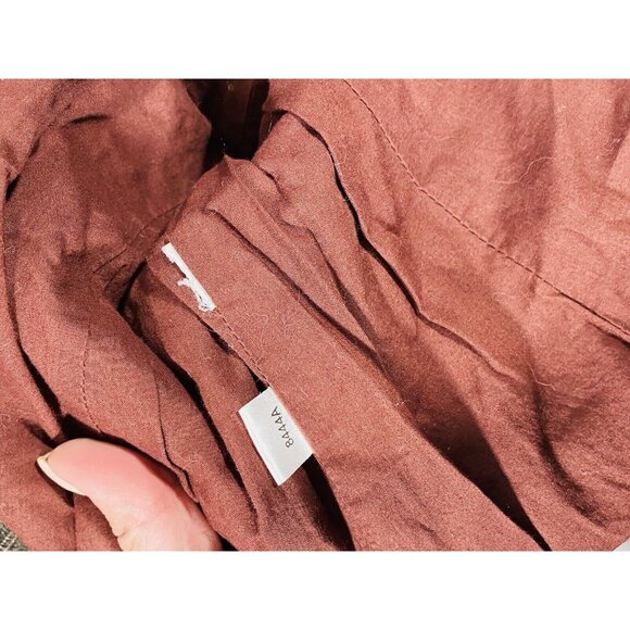 Ann Taylor Loft Blazer Jacket Sz 10 Petite Coat Button Front Brown Plaid Short - Picture 12 of 12